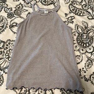 Old navy kids tank. size L. horizontal stripes of navy and white